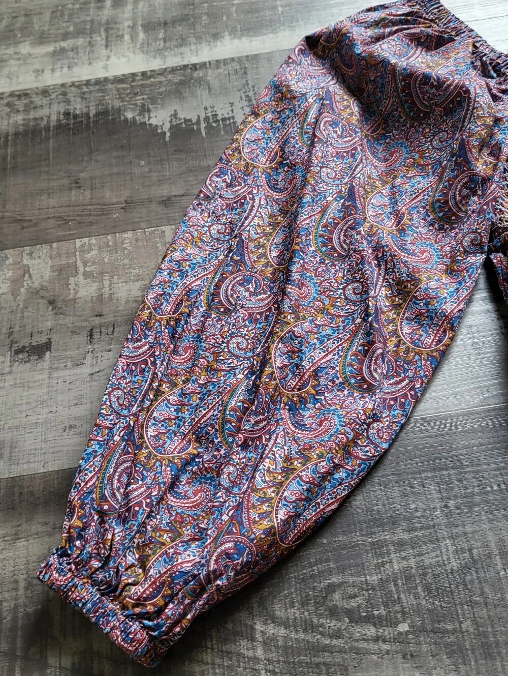 J Crew Puff Sleeve Smocked Top Liberty Fabric Arts Size Medium Paisley Boho